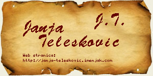Janja Telesković vizit kartica
